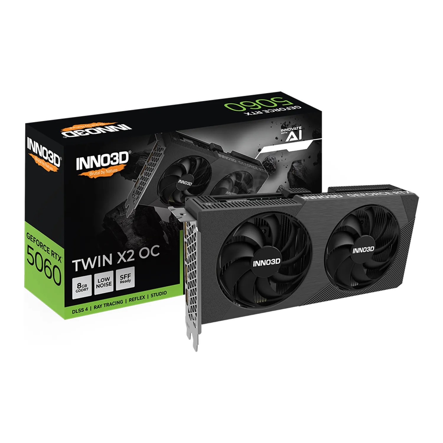 GeForce RTX 5060 Twin X2 OC V2 8GB GDDR7 SFF Graphics Card