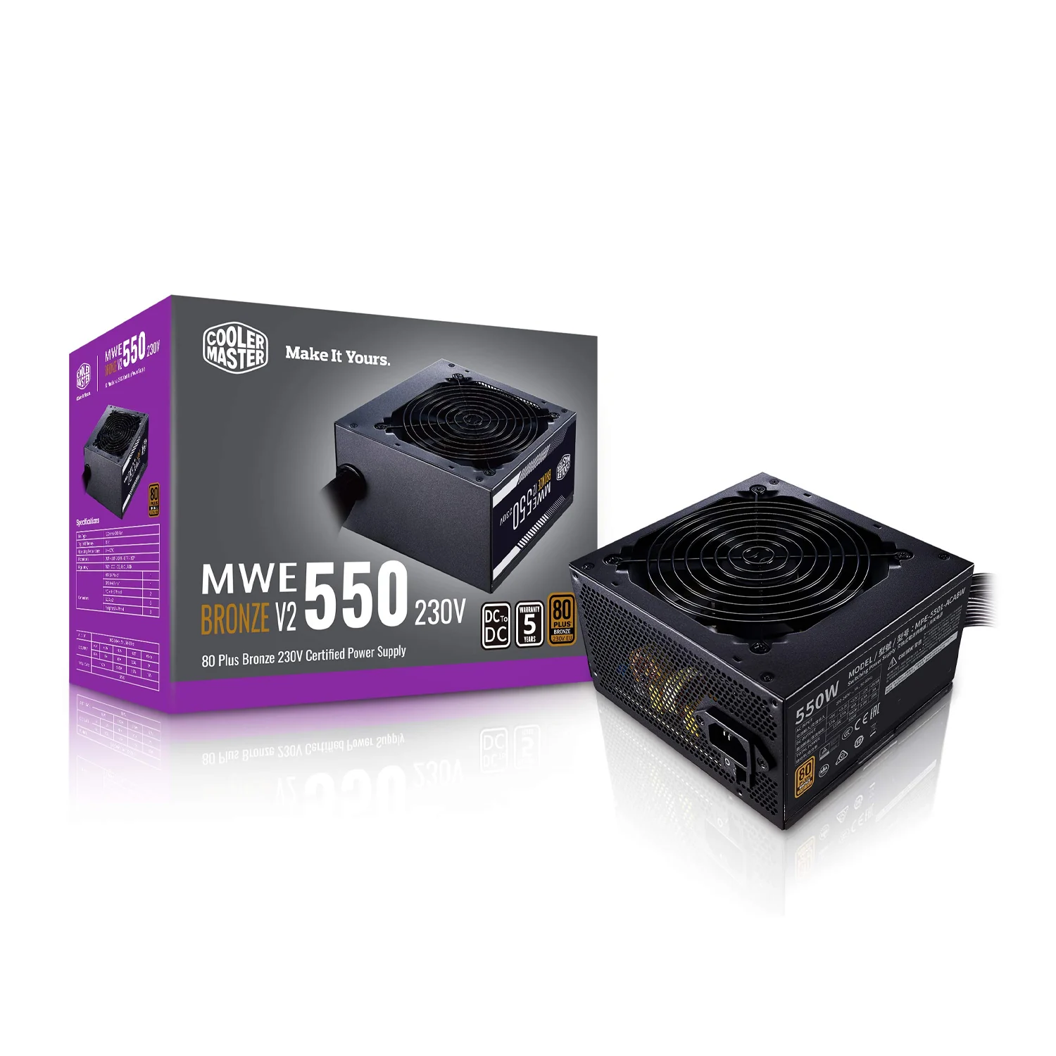 MWE 550 Bronze V3 550W 80 Plus Bronze ATX 3.1 Power Supply