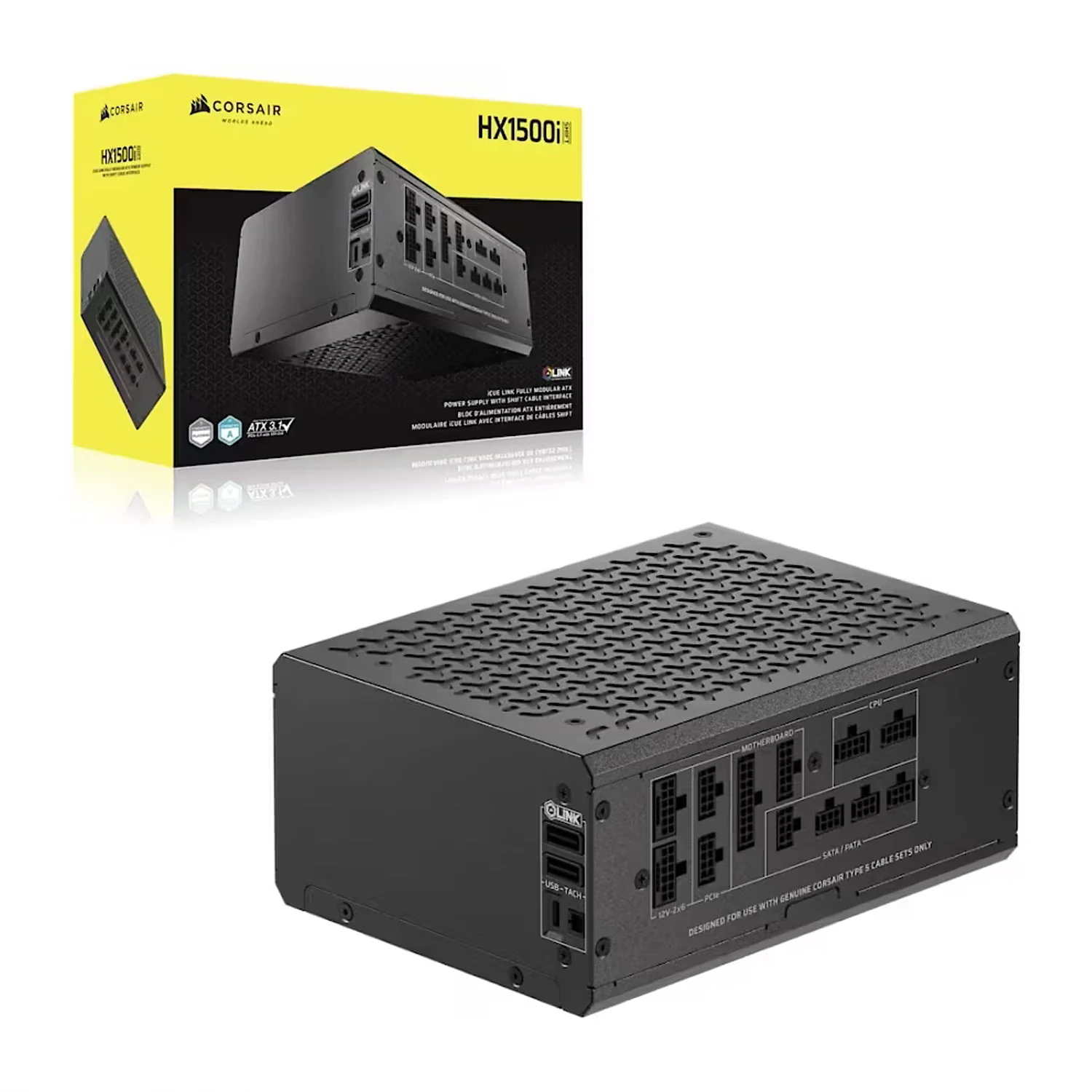 HX1500i 1500W 80 Plus Platinum ATX 3.1 Fully Modular Power Supply
