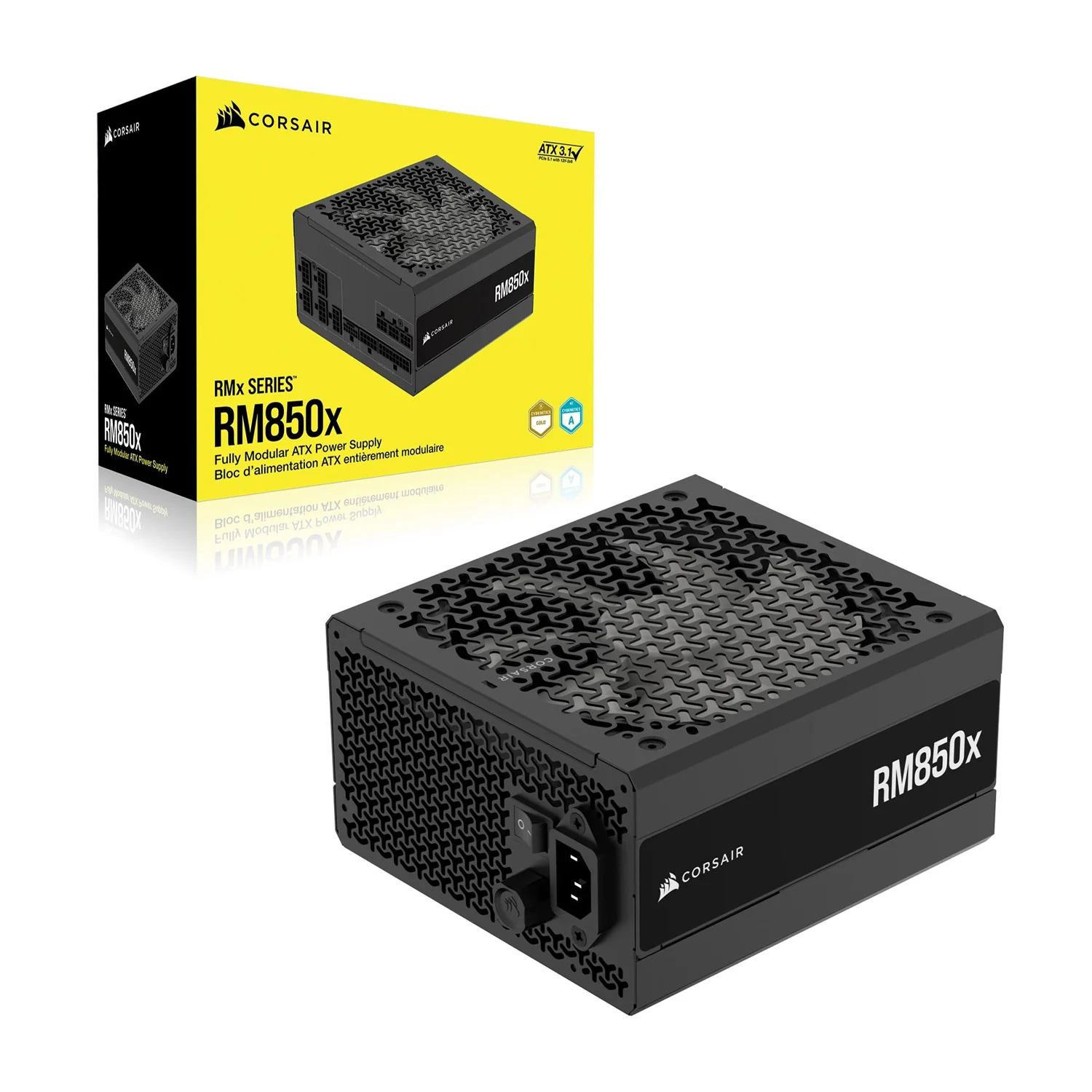 RM850x 850W 80 Plus Gold ATX 3.1 Fully Modular Power Supply