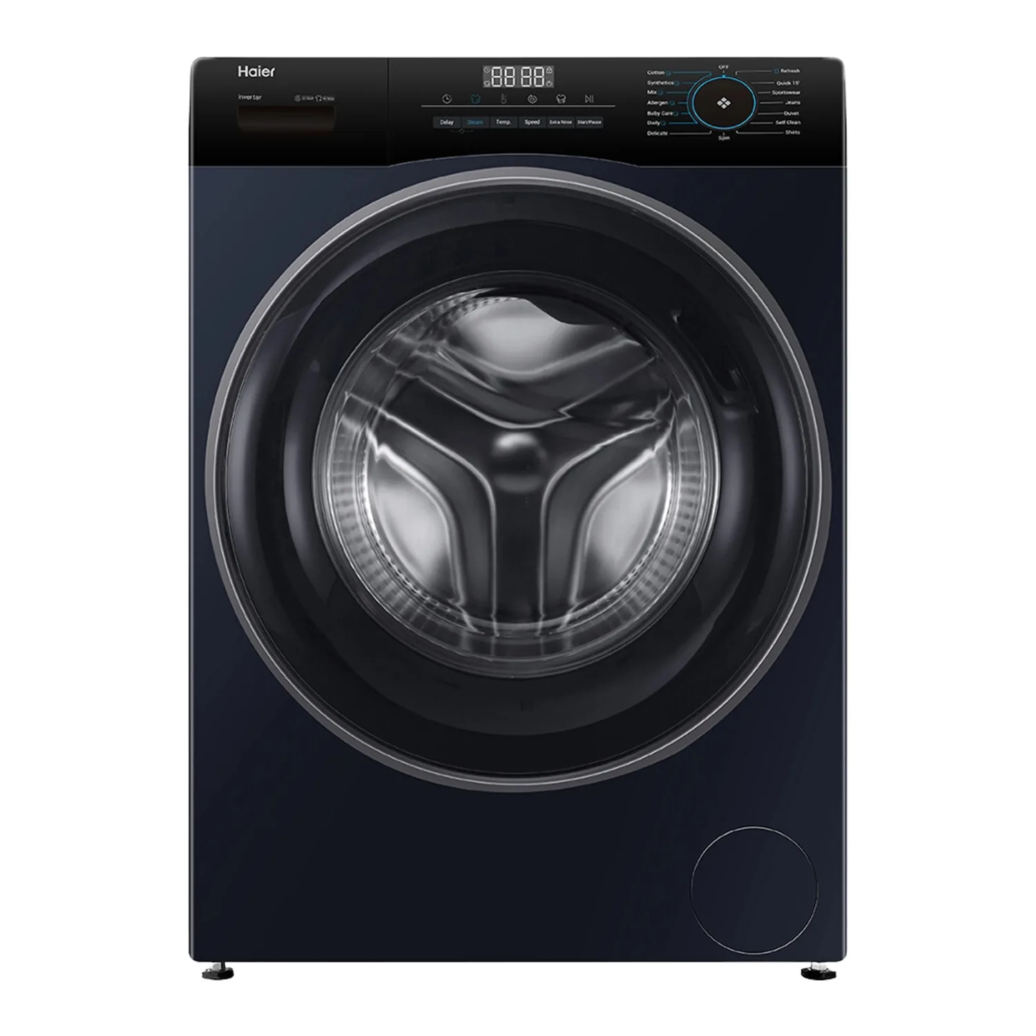 8kg 5 Star Inverter Front Load Washing Machine with Steam (HW80-IM12929EBK, Black)
