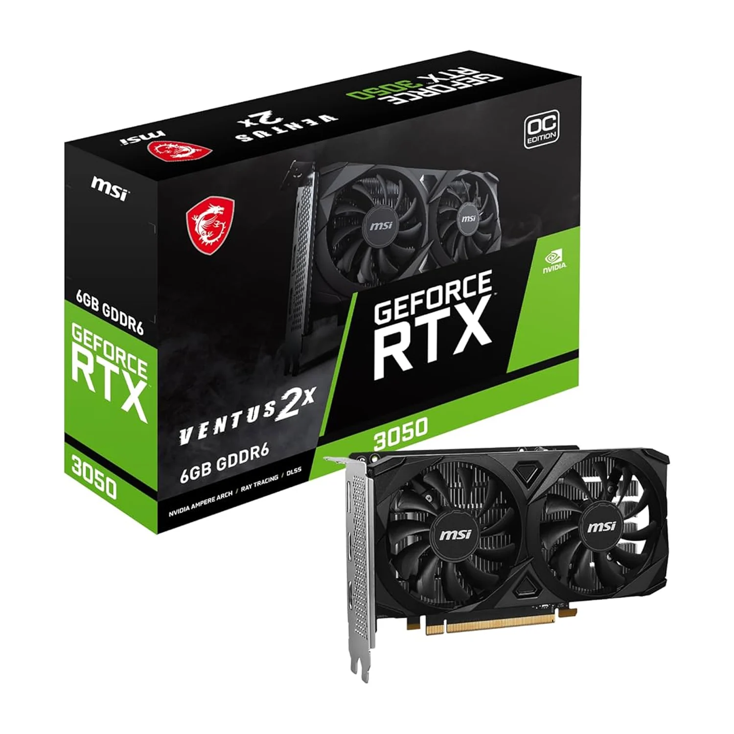 GeForce RTX 3050 Ventus 2X E 6G OC Graphics card